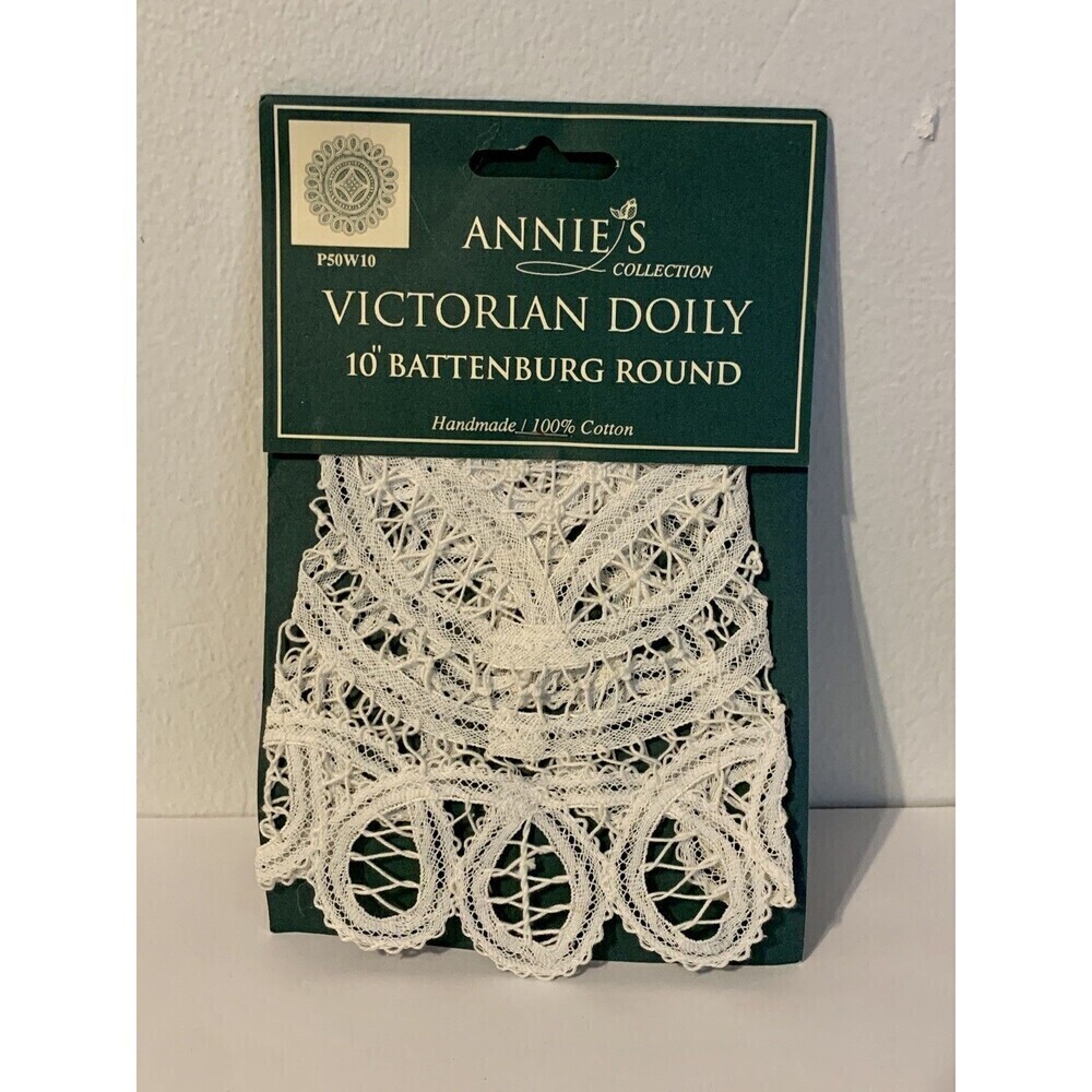 NWT Annies Collection Victorian Doily 10" Embroidery Round Battenberg  Handmade